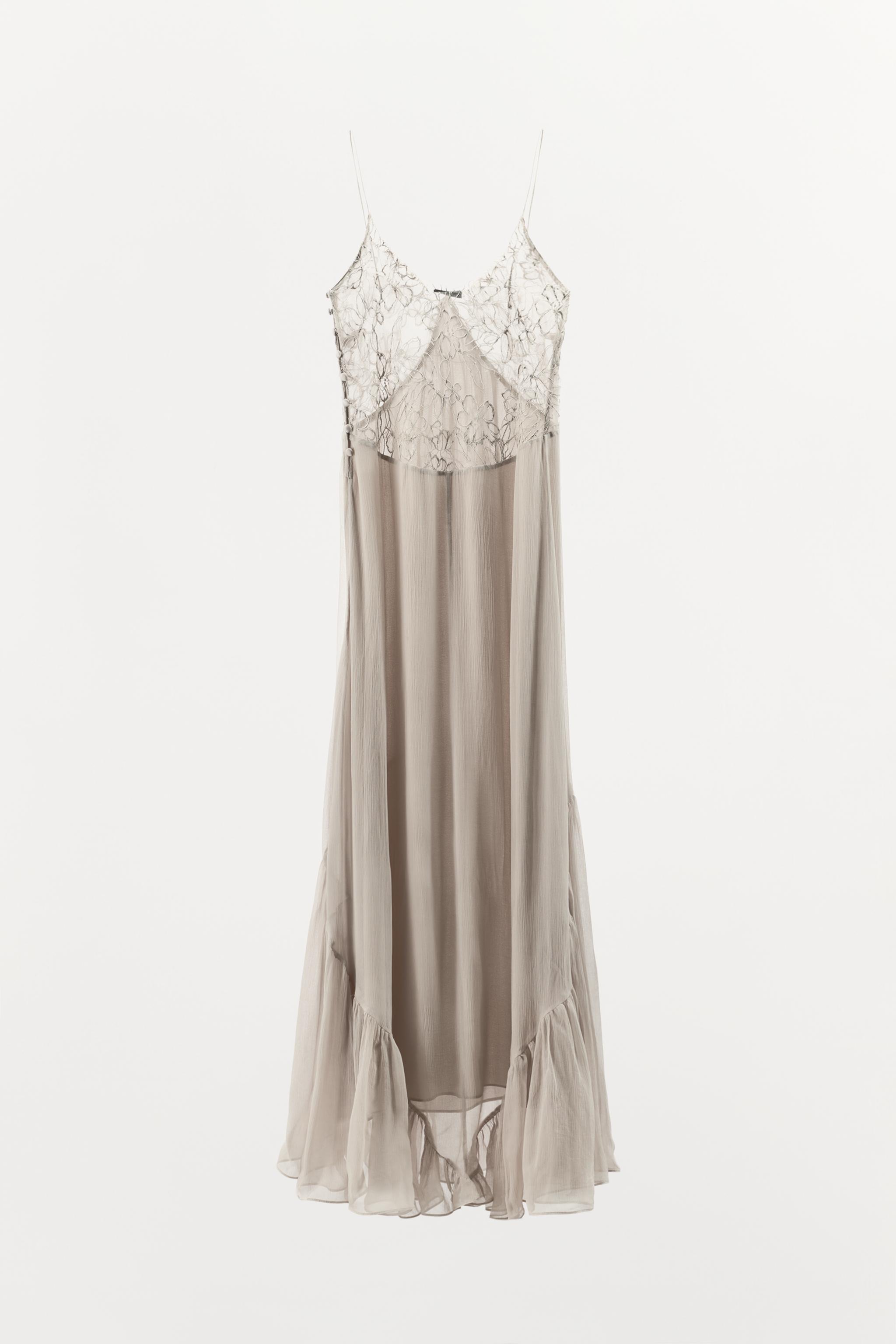 ROBE LONGUE 100% VISCOSE DENTELLE